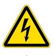 Опасность поражения электрическим током, пленка 200х200