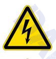 Опасность поражения электрическим током, пленка 200х200