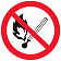Р02 Запрещается пользоваться открытым огнем и курить самоклейка 200х200мм 