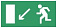 Е08 Знак "Направление к эвакуационному выходу налево вниз", фотолюм, пленка (150х300)