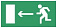 Е04 Знак "Направление к эвакуационному выходу налево", фотолюм, пленка (150х300)